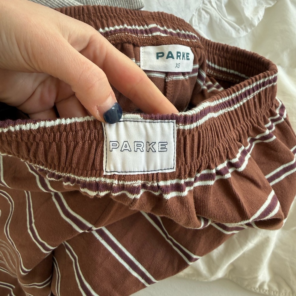 Parke Brown Striped Pants - Picture 8 of 10